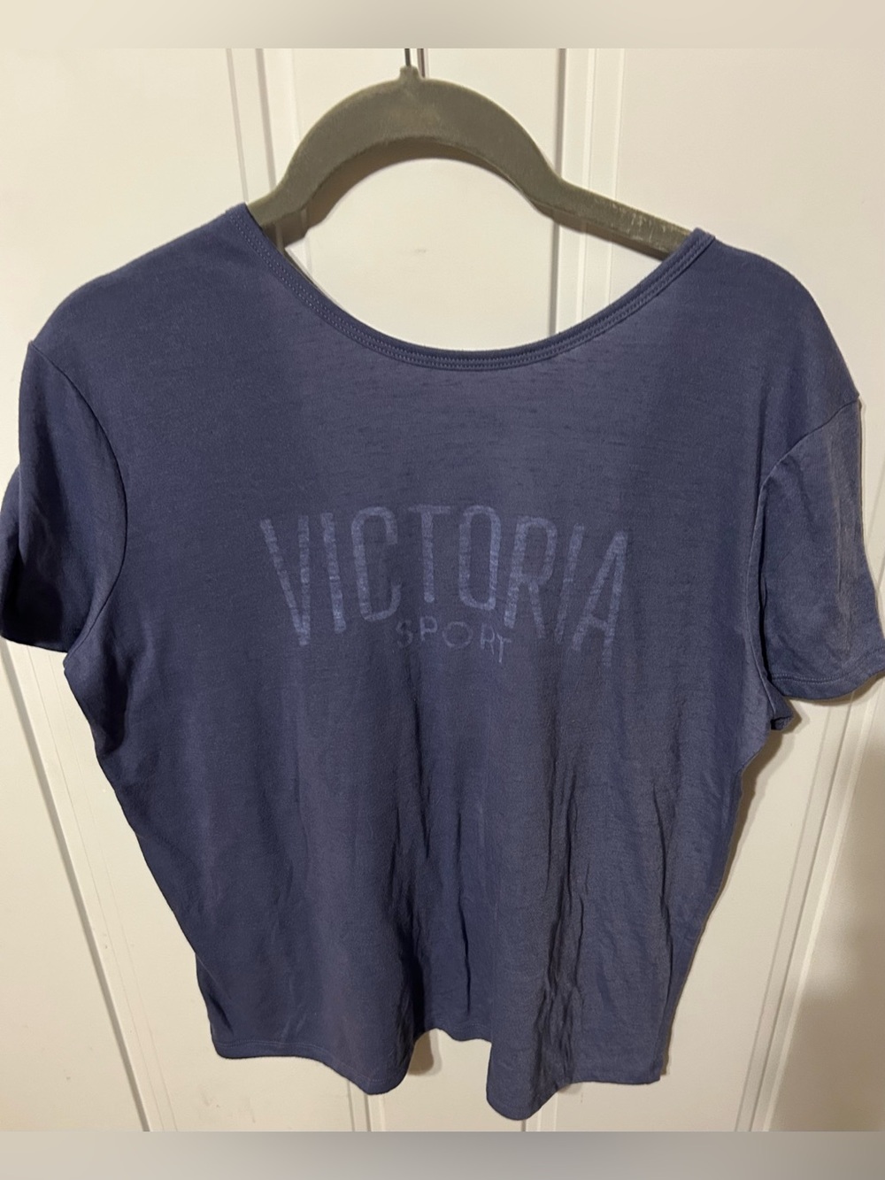 Women's Navy Short Sleeve Victoria Secret Top